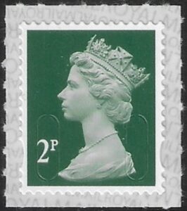 U2921  2p deep green 2B  M20L SBP s/L  Walsall/ISP U/M (MNH)
