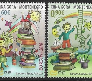 2010  Monenegro  M295-6 Europa  'Childrens Books'   set 2 values U/M (MNH)