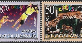 2002  Yugoslavia  SG.3346-7 Europa  'Circus'   set 2 values U/M (MNH)