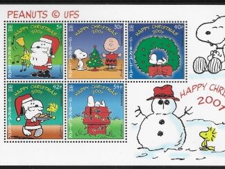 2001  Gibraltar  MS.994  Christmas.'Peanuts' mini sheet U/M (MNH)