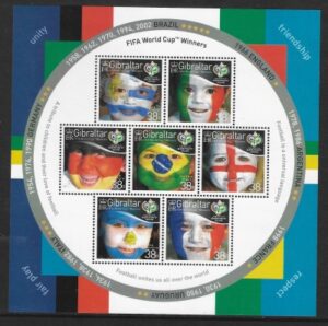 2006 Gibraltar SG.1161-7 World Cup Football - Germany set 8 values U/M (MNH)