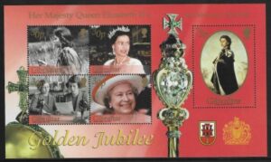 2002 Gibraltar MS.1001 Golden Jubilee mini sheet U/M (MNH)