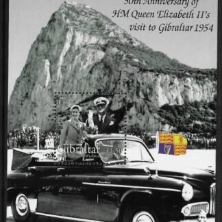 2004  Gibraltar  MS.1082  50th Anniv. of the Visit of QEII.  mini sheet. U/M (MNH)