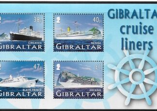 2005  Gibraltar  MS.1138  Cruise Ships (1st Series).  mini sheet. U/M (MNH)