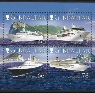 2006  Gibraltar  MS.1184  Cruise Ships (2nd Series).  mini sheet. U/M (MNH)