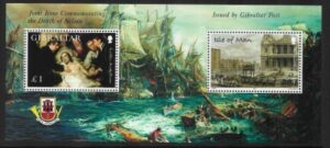 2005 Gibraltar MS.1145 Bicent. of Battle of Trafalgar (joint issue with I.O.M). mini sheet. U/M (MNH)