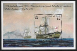 2005 Gibraltar MS.1124 Bicent. of Battle of Trafalgar ( 1st issue). mini sheet. U/M (MNH)