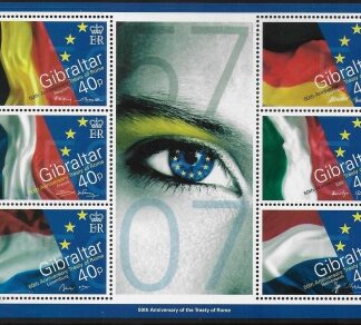 2007  Gibraltar  MS.1201  50th Anniv. Treaty of Rome.  mini sheet. U/M (MNH)