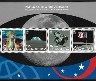 2008  Gibraltar  MS.1291 50th Anniv. of NASA  mini sheet. U/M (MNH)