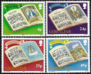 1991 Gibraltar SG.664-7 Christmas Carols set 4 values U/M (MNH)