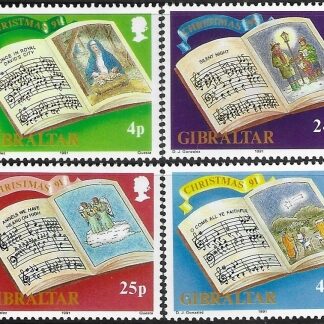 1991  Gibraltar  SG.664-7  Christmas Carols set 4 values  U/M (MNH)
