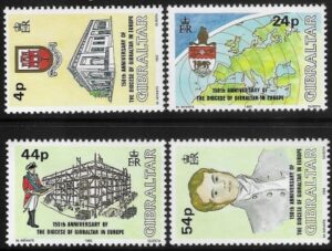 1992 Gibraltar SG.682-5 150th Anniv. of Anglican Diocese set 4 values U/M (MNH)