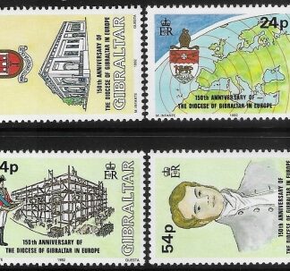 1992  Gibraltar  SG.682-5  150th Anniv. of Anglican Diocese  set 4 values  U/M (MNH)