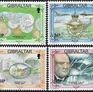 1993  Gibraltar  SG.709-12  Anniversaries set 4 values  U/M (MNH)
