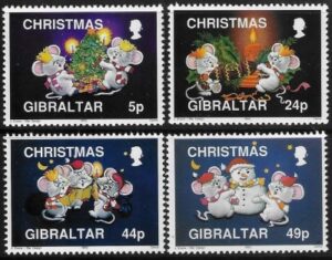 1993 Gibraltar SG.713-6 Christmas set 4 values U/M (MNH)