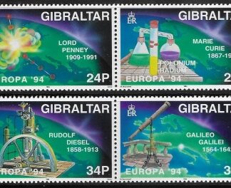 1994  Gibraltar  SG.717-20  Europa 'Scientific Discoveries' set 4 values  U/M (MNH)