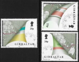 1992 Gibraltar SG.678-80 Round The World Yacht Race set 3 values U/M (MNH)
