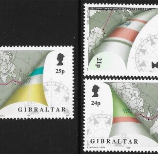 1992  Gibraltar  SG.678-80  Round The World Yacht Race   set 3 values  U/M (MNH)