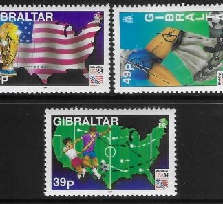 1994  Gibraltar  SG.721-3 World Cup Football Championship   set 3 values  U/M (MNH)