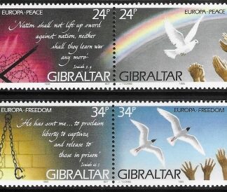 1995  Gibraltar  SG.740-3 Europa 'Peace and Freedom'  set 4 values  U/M (MNH)