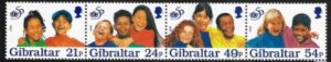 1996 Gibraltar SG.780-3 50th Anniv. UNICEF set 4 values U/M (MNH)