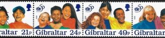 1996  Gibraltar  SG.780-3  50th Anniv. UNICEF  set 4 values  U/M (MNH)