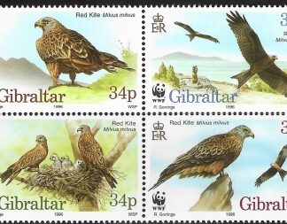1996  Gibraltar  SG.784-7 Endangered Species 'Red Kite'  set 4 values. U/M (MNH)