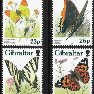 1997  Gibraltar  SG.804-7 Butterflies  set 4 values. U/M (MNH)