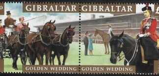 1997  Gibraltar  SG.810-1 Golden Wedding QEII & Prince Philip  set 2 values. U/M (MNH)