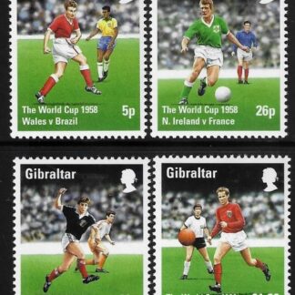 1998  Gibraltar  SG.823-6  World Football - France  set 4 values U/M (MNH)