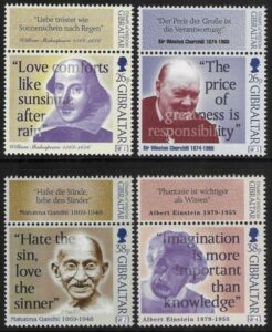 1998 Gibraltar SG.844-7 Famous Quotations set 4 values U/M (MNH)