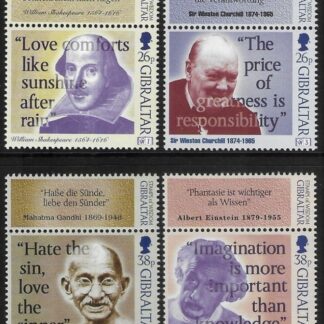 1998 Gibraltar  SG.844-7 Famous Quotations  set 4 values U/M (MNH)