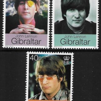 1999 Gibraltar SG.877-9 30th Wedding Anniv. John Lennon & Yoko Ono  set 3 values U/M (MNH)