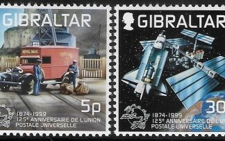 1999 Gibraltar SG.881-2  125th Anniv. of UPU set 2 values  U/M (MNH)