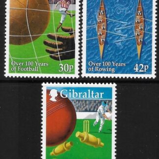 1999 Gibraltar SG.894-6 Local Sporting Centenaries set 3 values  U/M (MNH)