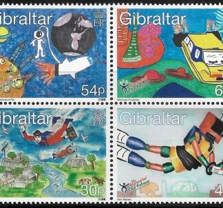 2000 Gibraltar SG.903-6  'Stampin The Future' set 4 values  U/M (MNH)