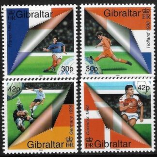 2000 Gibraltar SG.907-10 European Football Netherlands set 4 values  U/M (MNH)