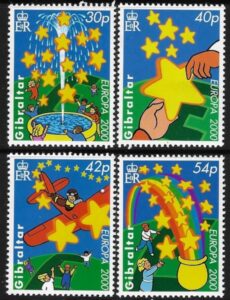 2000 Gibraltar SG.912-5 Europa set 4 values U/M (MNH)