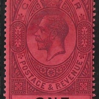 1912 Gibraltar  SG.85  £1 dull purple and black/red  lightly mounted mint.