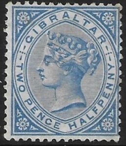1886 Gibraltar SG.11 2½d blue mounted mint