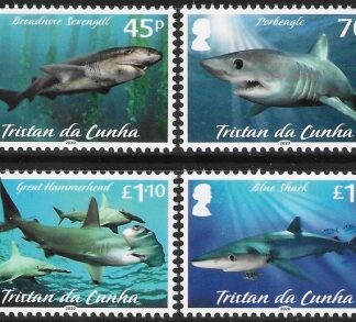 2020 Tristan da Cunha SG.1281-4  Sharks  set 4 values U/M (MNH)