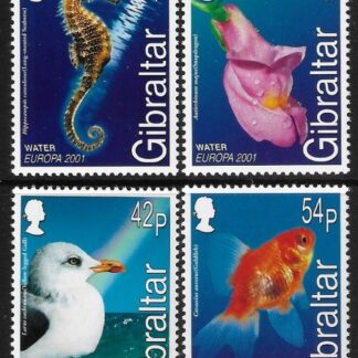 2001 Gibraltar  SG.968-71  Europa  'Water & Nature'    set 4 values U/M (MNH
