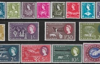 1960-2  KUT  SG.183-98  definitive set 15 values U/M (MNH)