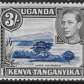 1938  KUT  SG.147  3/- dull ultramarine & black. lightly mounted mint.