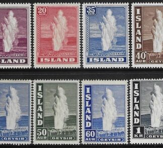 1938-47  Iceland  SG.224-31 set 8 values U/M (MNH)