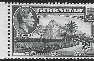 1943 Gibraltar  SG.124b   2d grey  perf 13  s/ways wmk.  U/M (MNH)