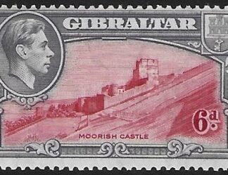 1938 Gibraltar  SG.126   6d carmine and grey-violet  perf 13½  U/M (MNH)