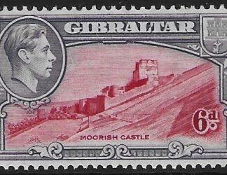 1942 Gibraltar  SG.126b   6d carmine and grey-violet  perf 13  U/M (MNH)