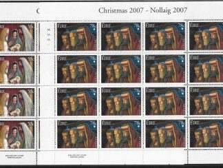 2007 Ireland SG.1876-7  Christmas. 2 values in Sheetlets of 16  U/M (MNH)