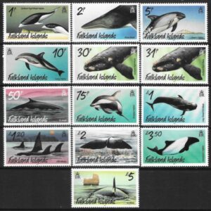 2012 Falkland Is. Dolphins & Whales SG1231/1242  set 13 values unmounted mint (MNH)